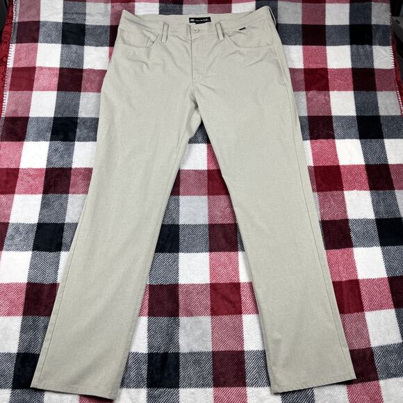Travis Mathew Open To Close Close Pants Mens 36 Green Chino Straight Leg 36x32" - Picture 1 of 10